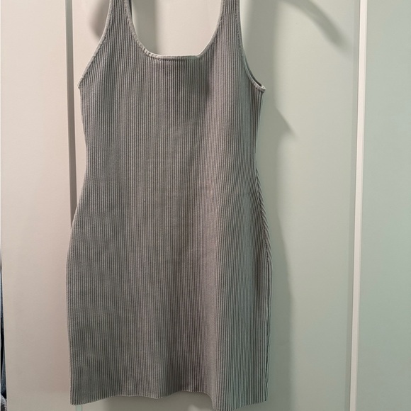 Babaton Light Gray Ribbed Knit Top - Picture 2 of 3